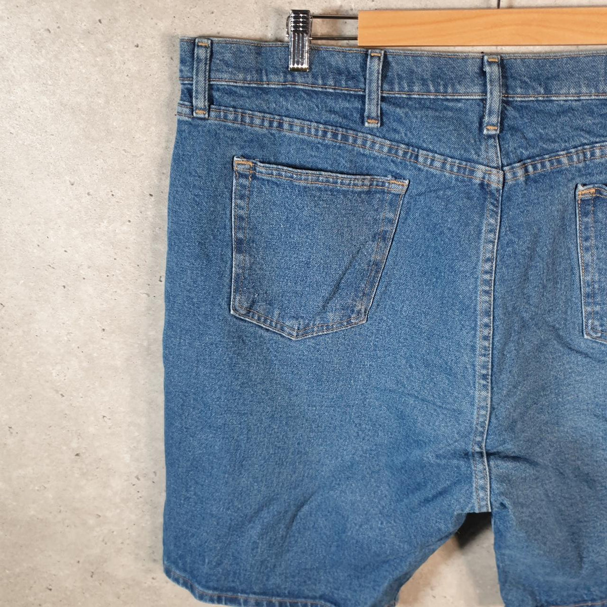 Vintage Wrangler Denim Shorts Jorts Cargo Men’s W42 Blue Baggy Cotton