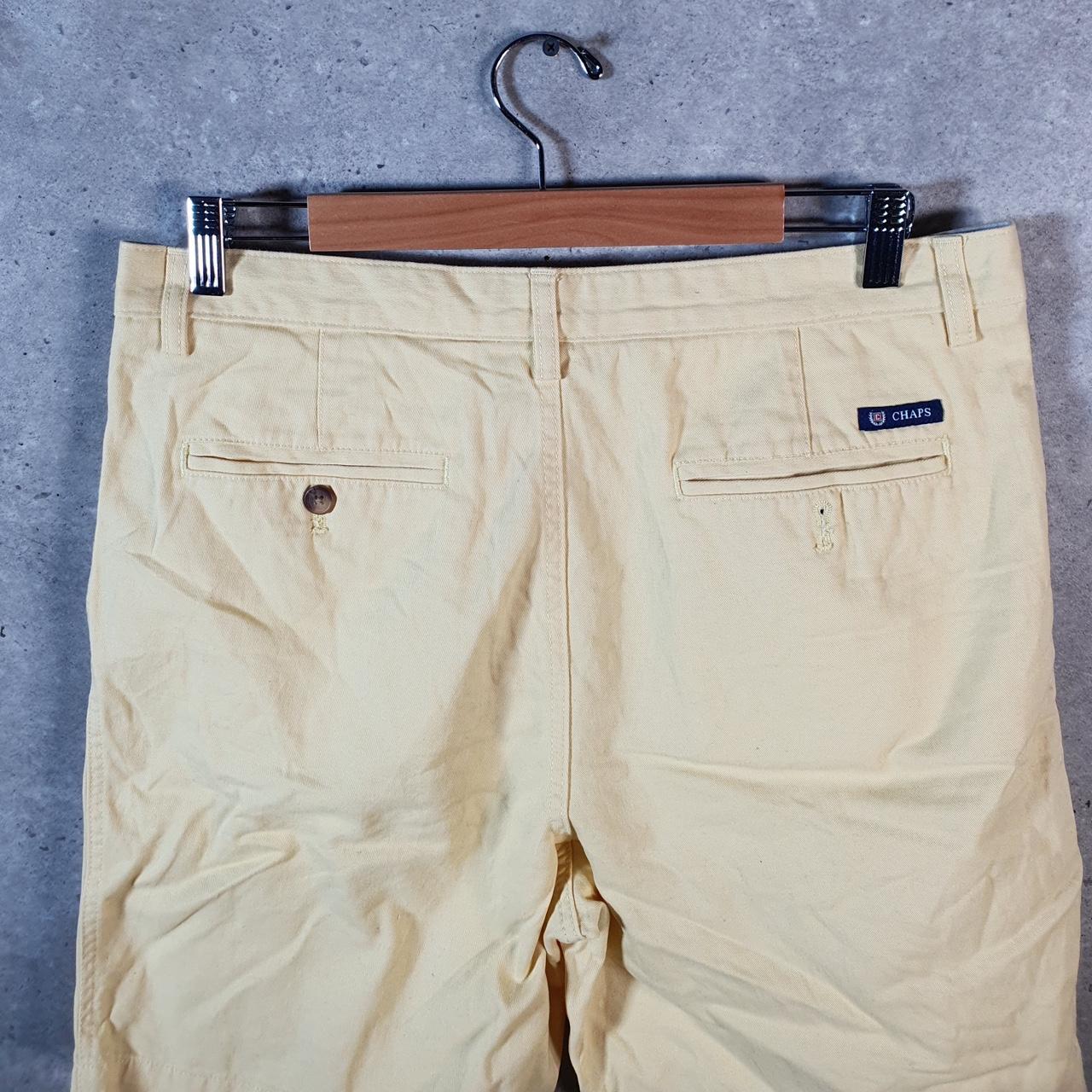 Vintage Chaps Ralph Lauren Polo Shorts Jorts Cargo Men’s W34 Yellow Baggy Cotton A4317