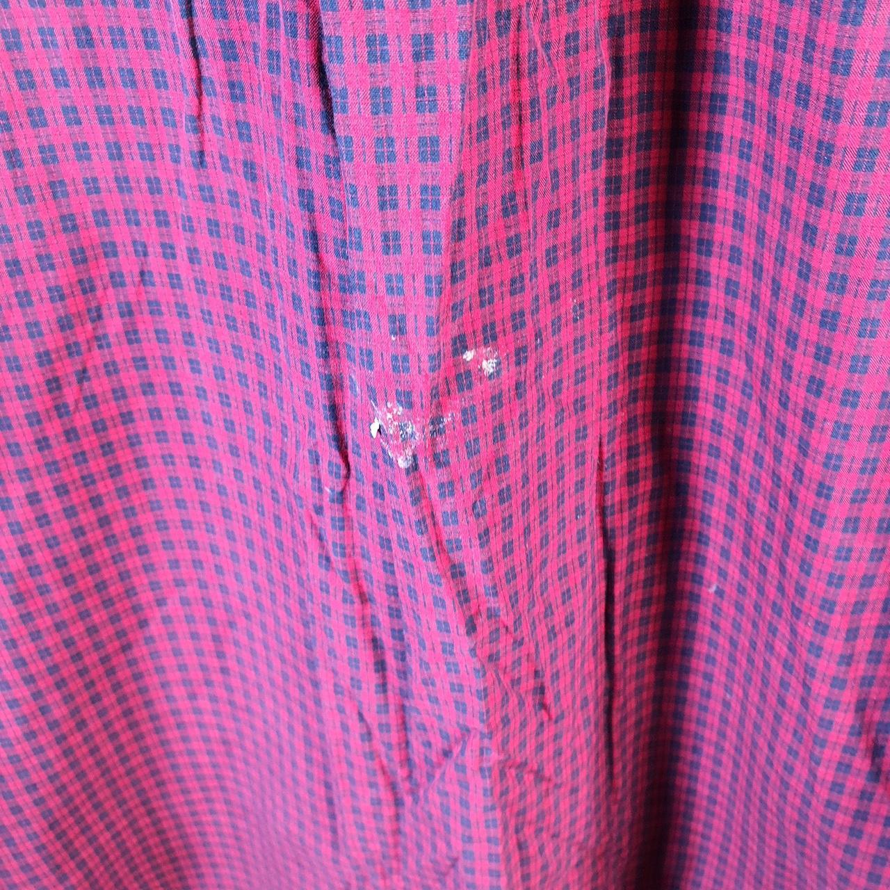 Vintage Ralph Lauren Button Down Shirt Men’s 2XL Burgundy Checkered Cotton