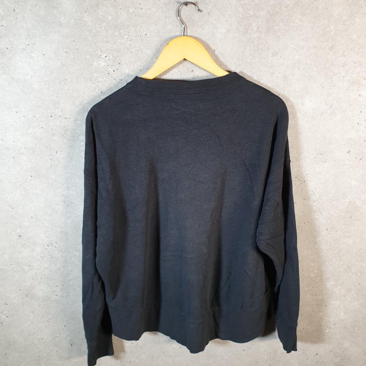 Vintage Nike Club Embroidered Sweatshirt Womens Medium Black Swoosh Y2K Pullover Logo