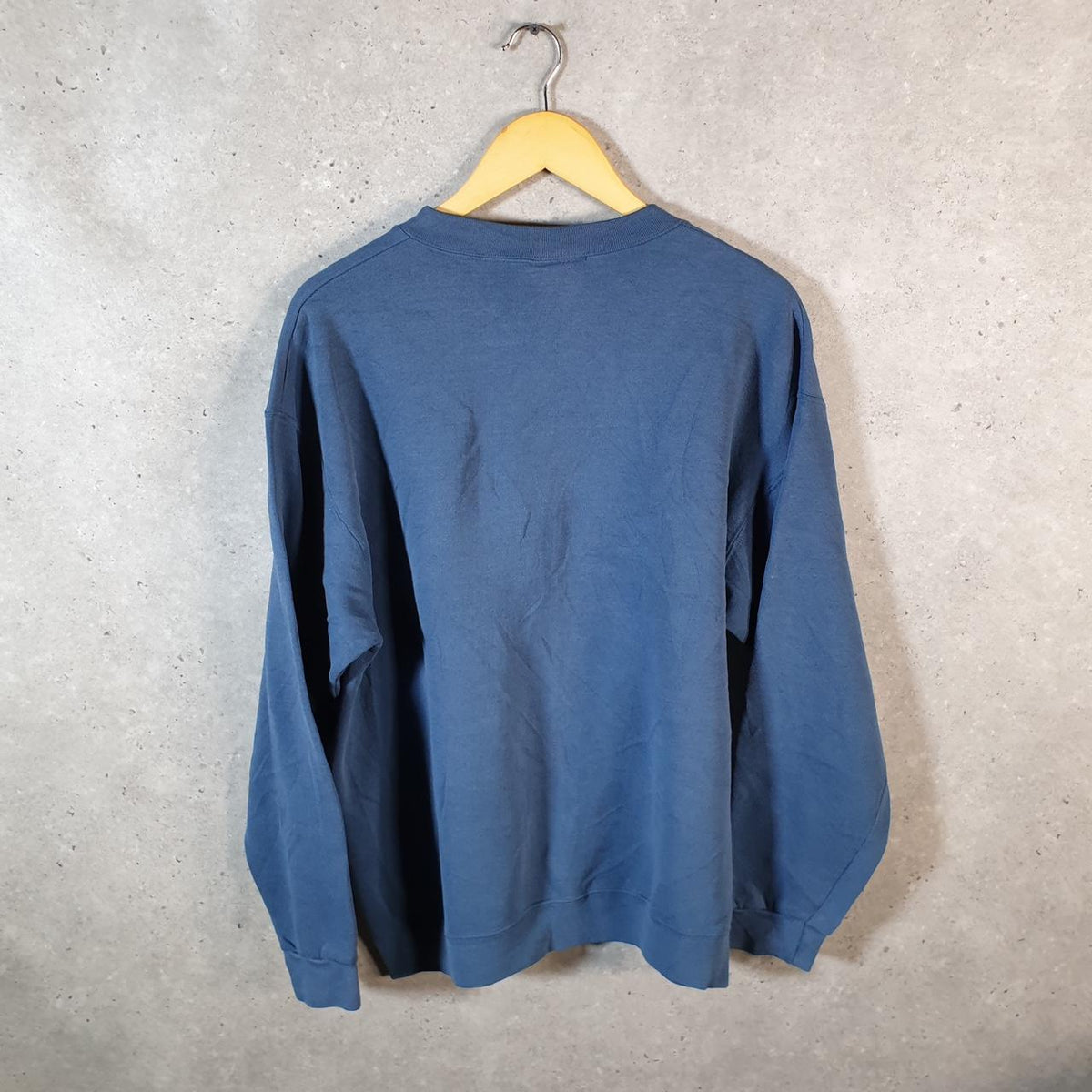 Vintage Lee Heavyweight Sweatshirt Men’s Large Blue USA Pullover Blank Baggy