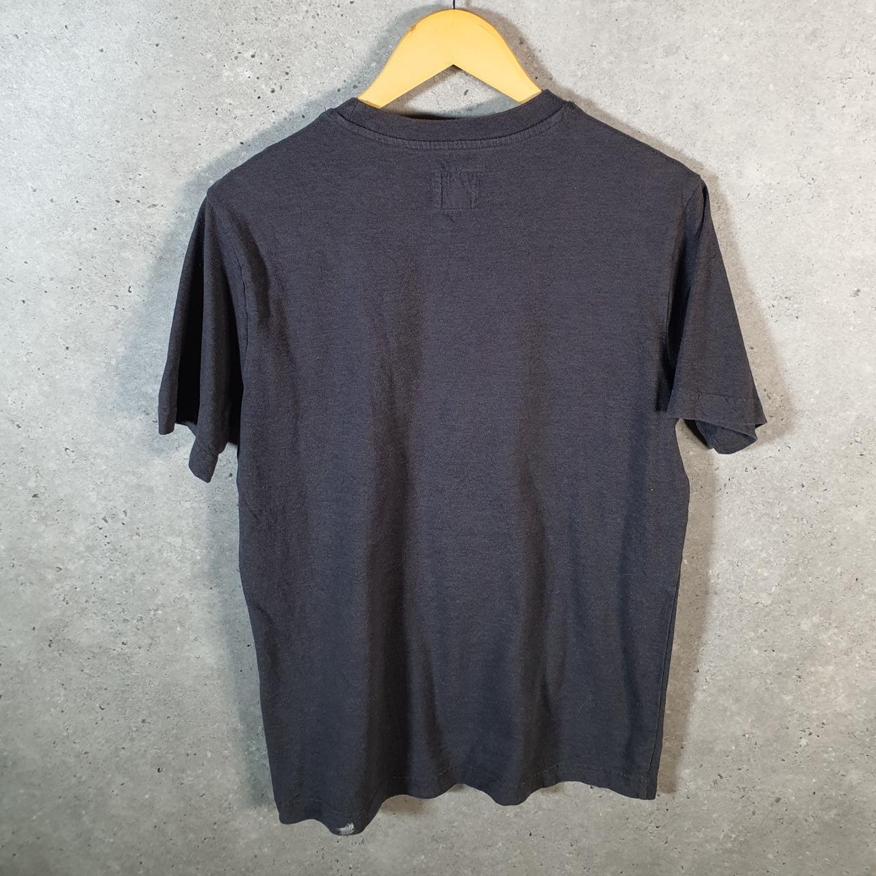 Vintage Champion Spellout Logo T Shirt Mens Small Grey USA Athletic