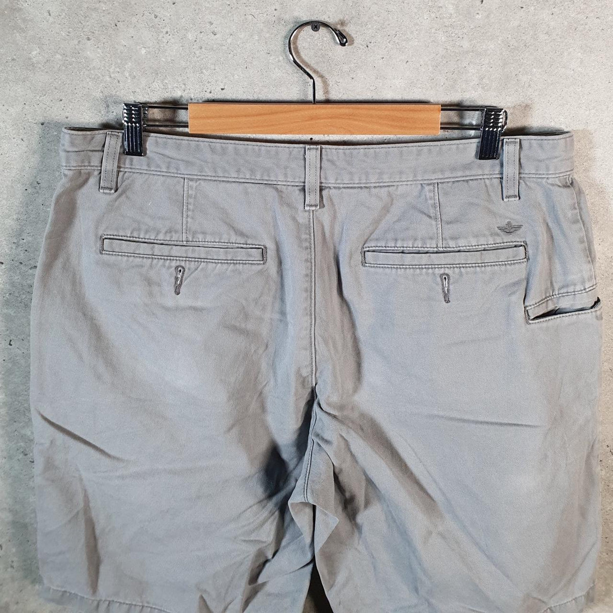 Vintage Dockers Chino Shorts Jorts Cargo Men’s W36 Grey Baggy Cotton A4401