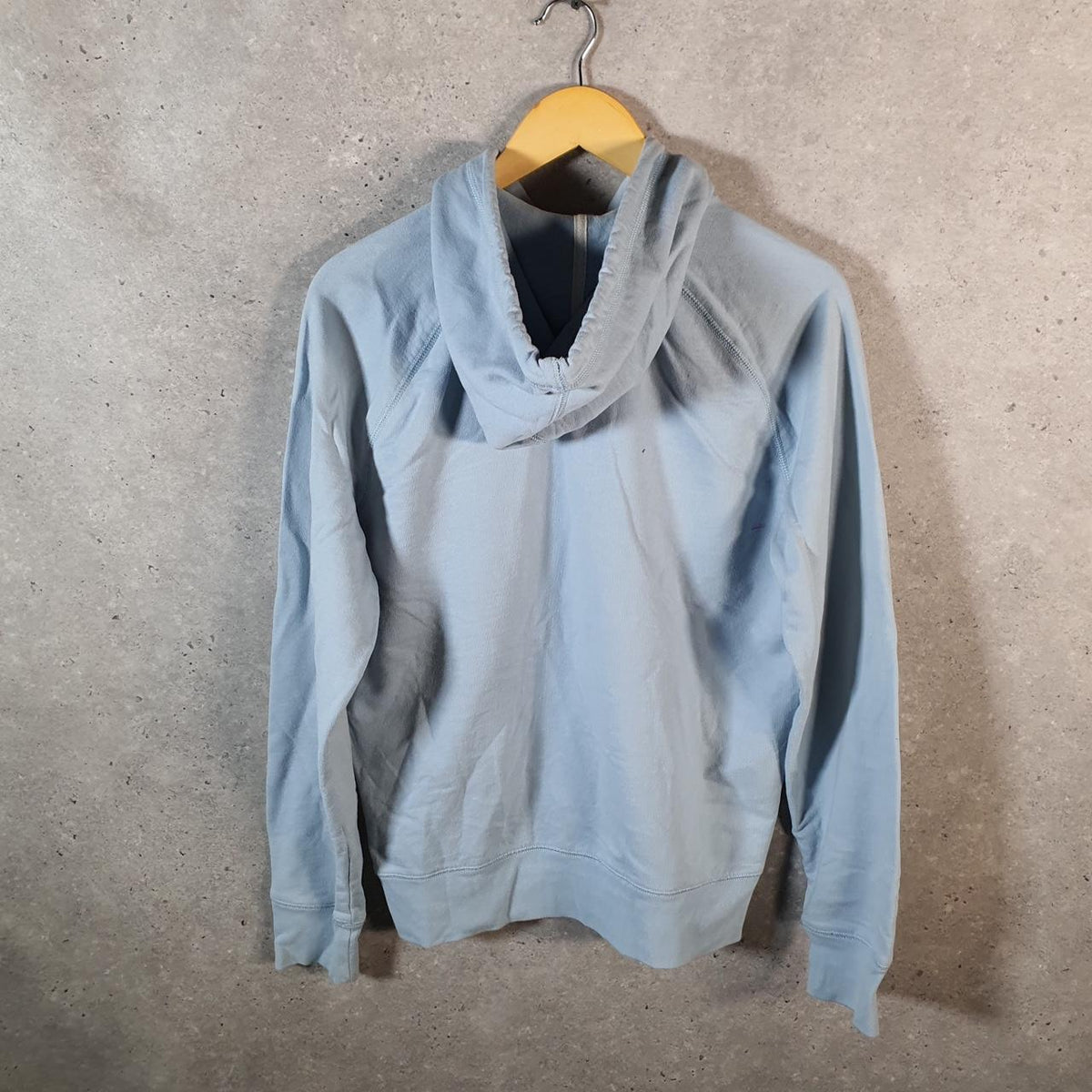 Vintage Gap Spellout Hoodie Mens Medium Blue Y2K Sweatshirt Logo Embroidered
