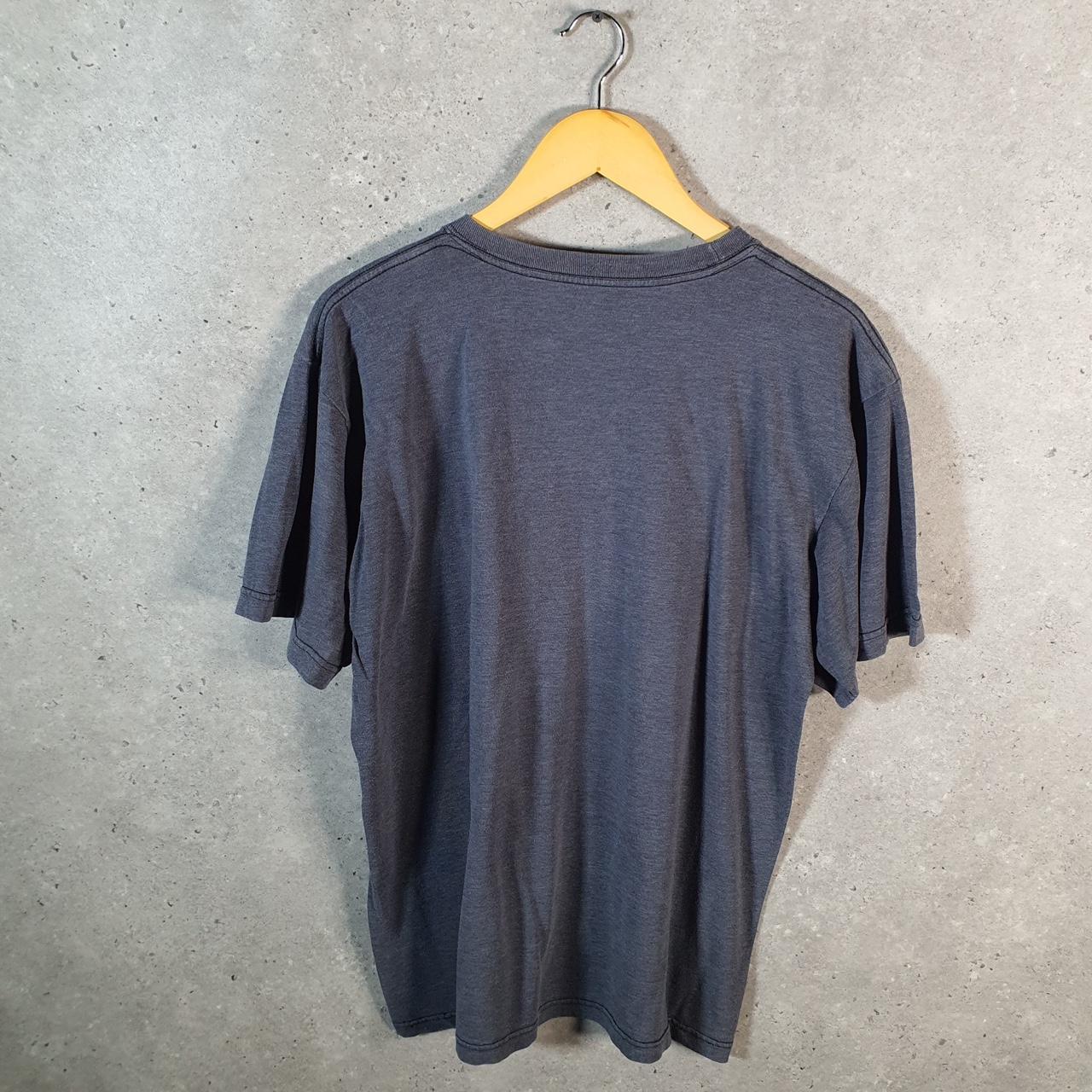 Vintage Adidas T Shirt Men’s Medium Grey Three Stripes Logo Athletic