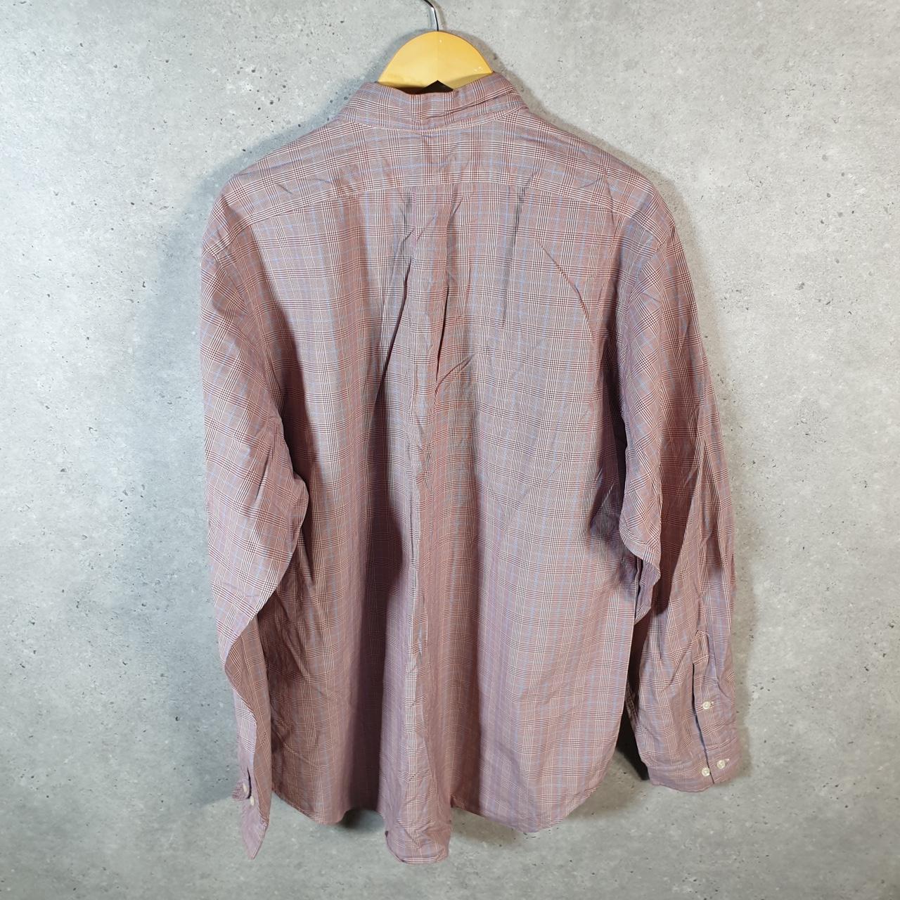 Vintage Ralph Lauren Button Down Shirt Men’s XL Pink Checkered Classic Fit Pony Cotton