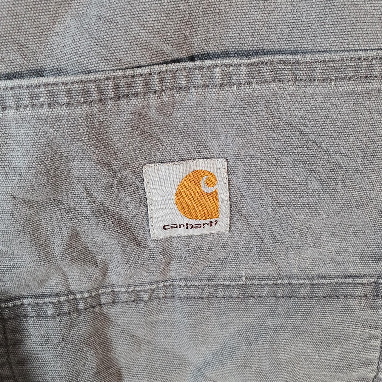 Vintage Carhartt Baggy Carpenter Shorts Jorts Cargo Men’s W33 Grey Relaxed Fit Workwear A4872