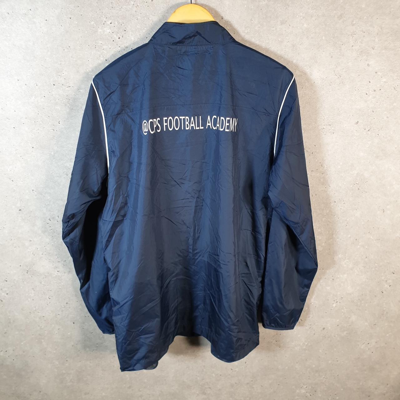 Vintage Nike Dri Fit Windbreaker Mens Large Blue USA Swoosh Soccer Full Zip