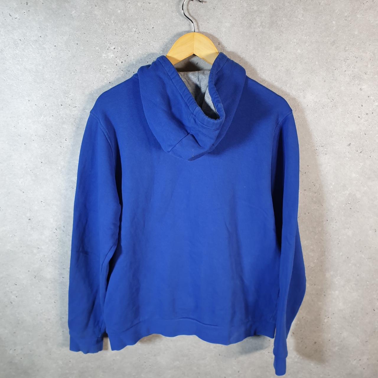Vintage Lacoste Hoodie Men’s Large Blue Pullover Logo Y2K Jumper Logo