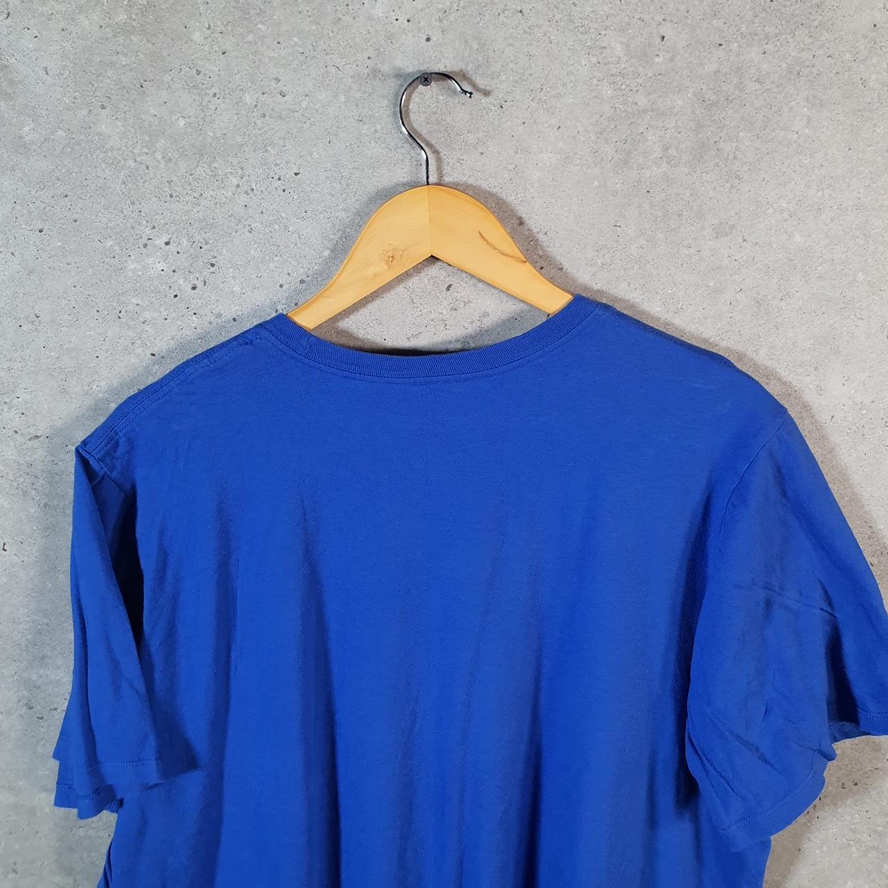 Vintage Nike T Shirt Men’s XL Blue Printed Single Swoosh Logo Athletic Big Fish Vintage