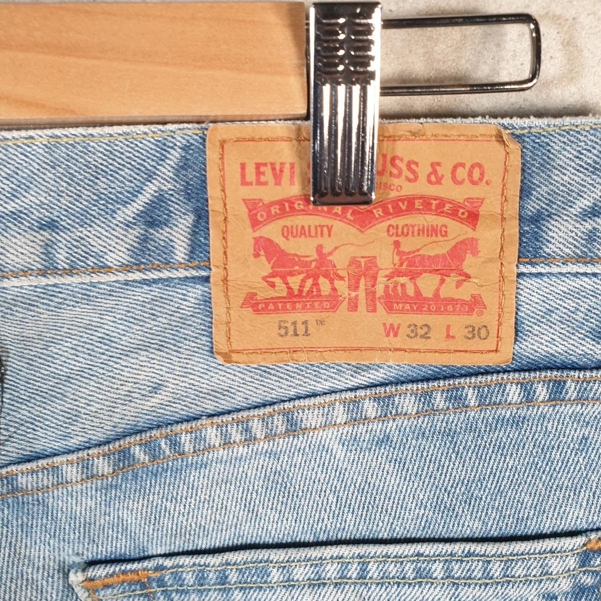 Vintage Levi’s 511 Baggy Shorts Jorts Cargo Men’s W32 Blue Relaxed Denim