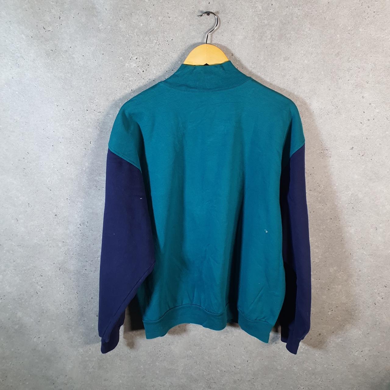 Vintage Nike 90s 1/4 Zip Embroidered Sweatshirt Men’s Large Blue Swoosh Y2K Pullover