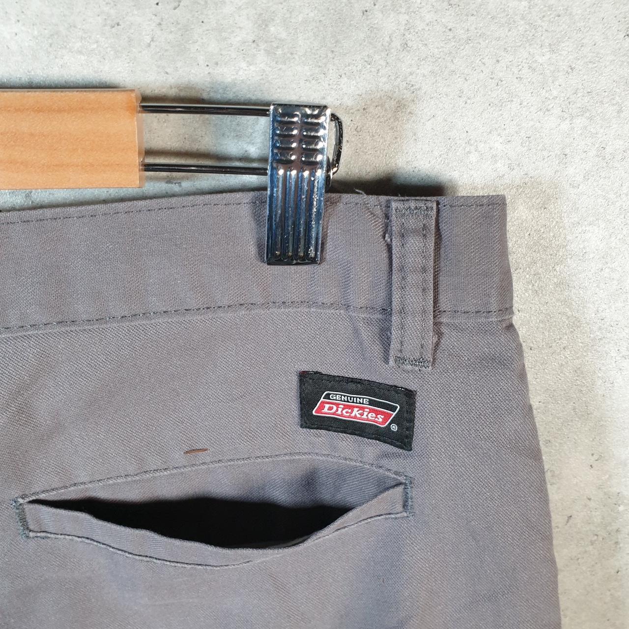 Vintage Dickies Baggy Chino Shorts Jorts Cargo Mens W34 Grey Relaxed Fit