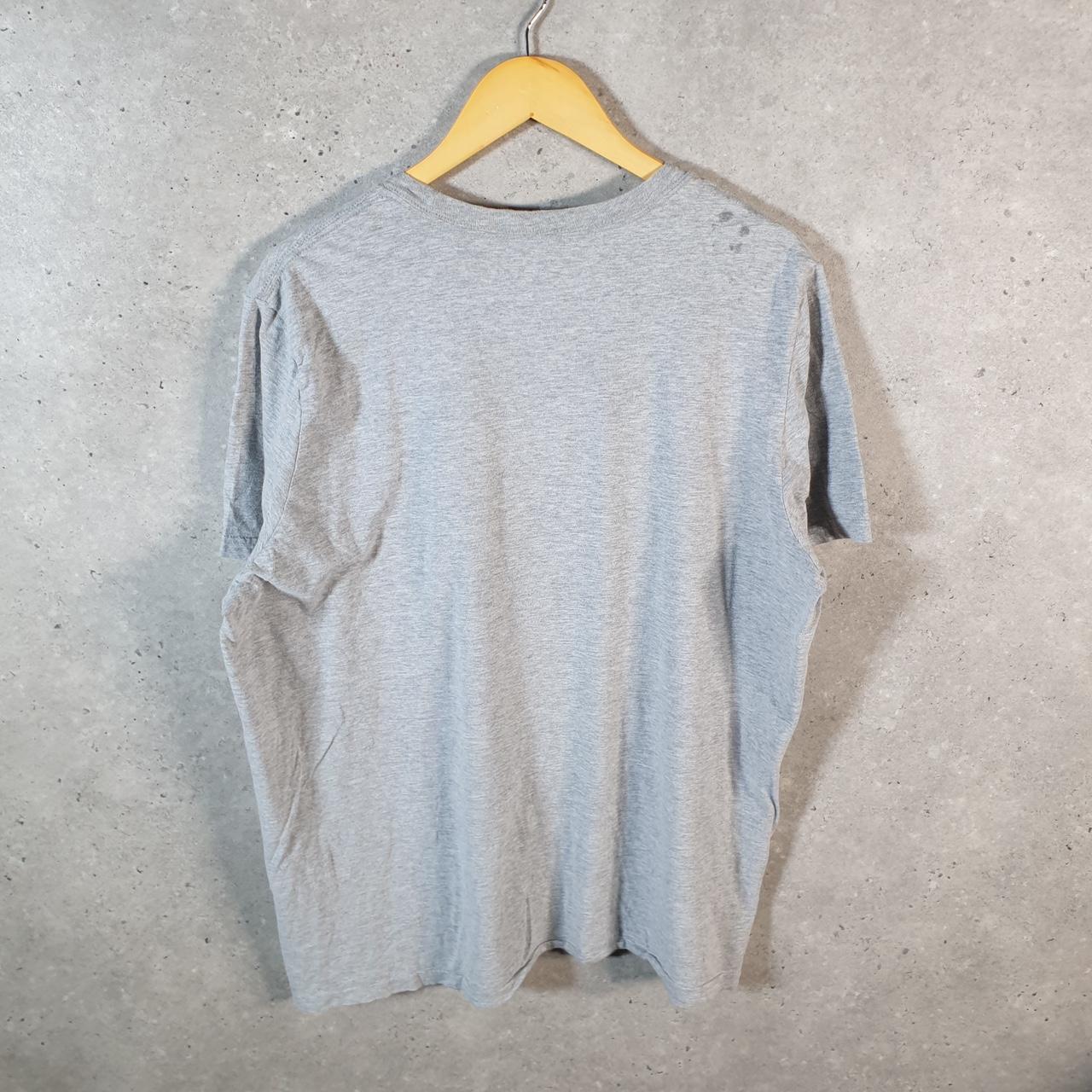 Vintage Adidas Amplifier T Shirt Men’s XL Grey Three Stripes Logo Athletic