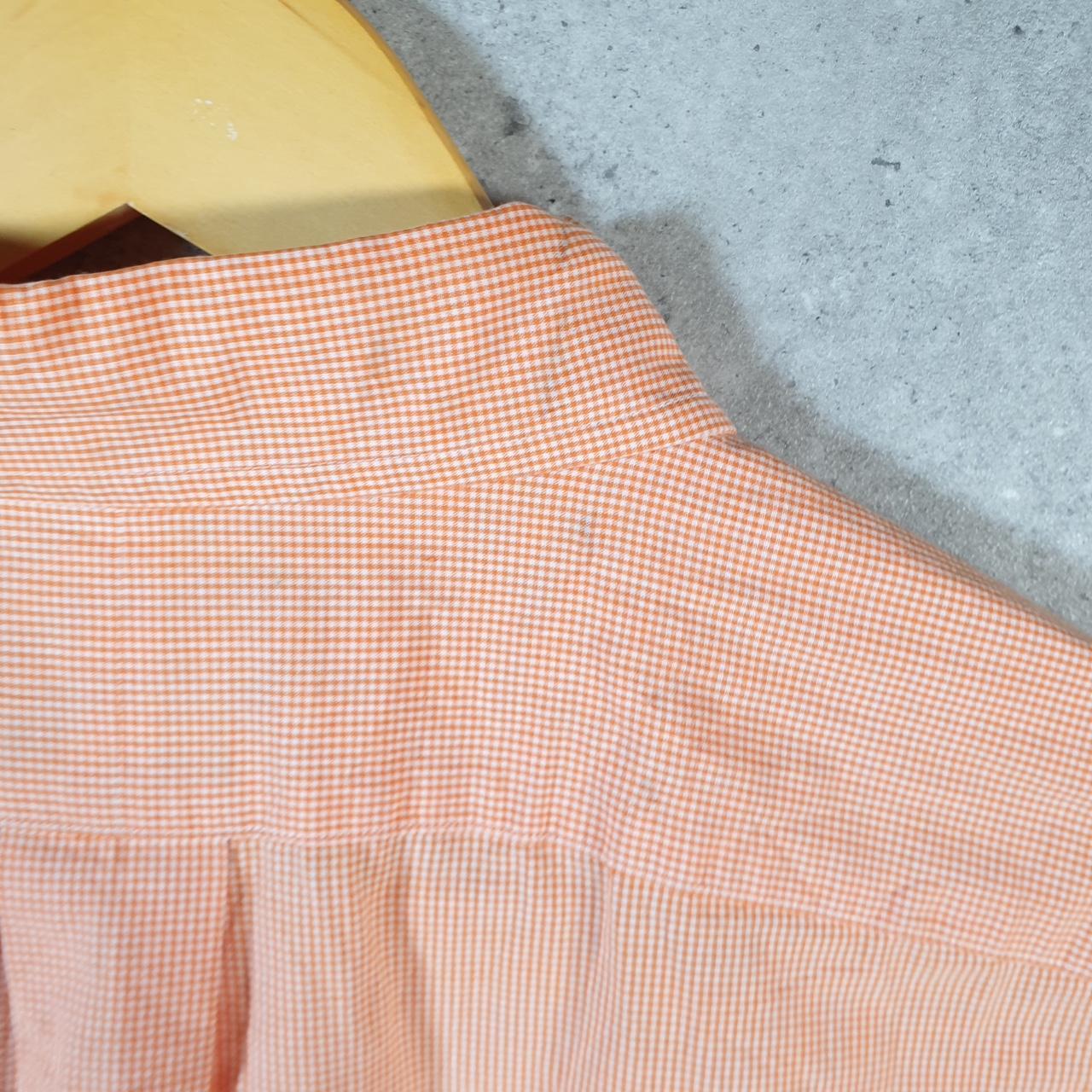 Vintage Ralph Lauren Button Down Shirt Men’s XL Checkered Orange Blake Fit Pony