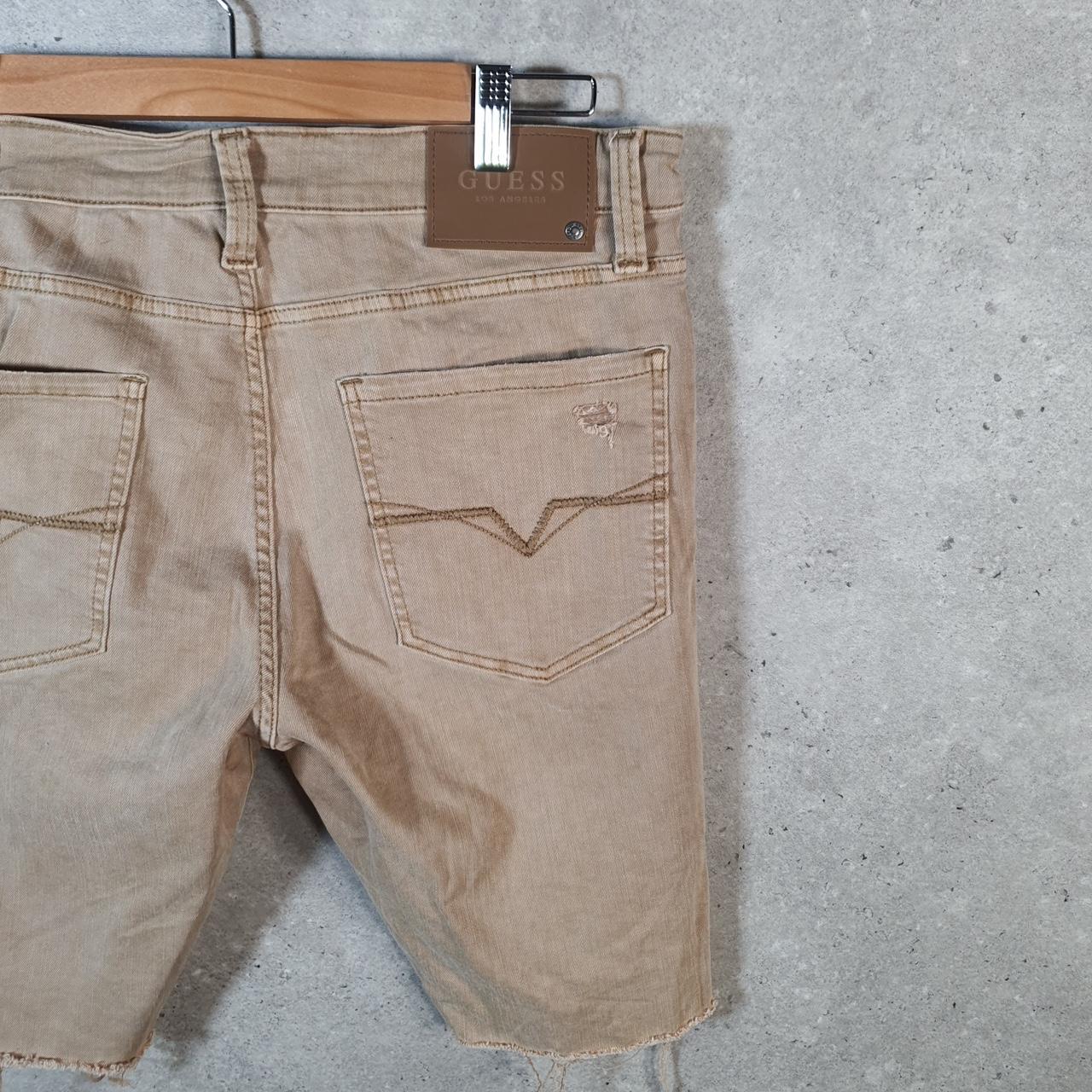 Vintage Guess Baggy Shorts Jorts Cargo Mens W33 Brown Relaxed Fit Cargo
