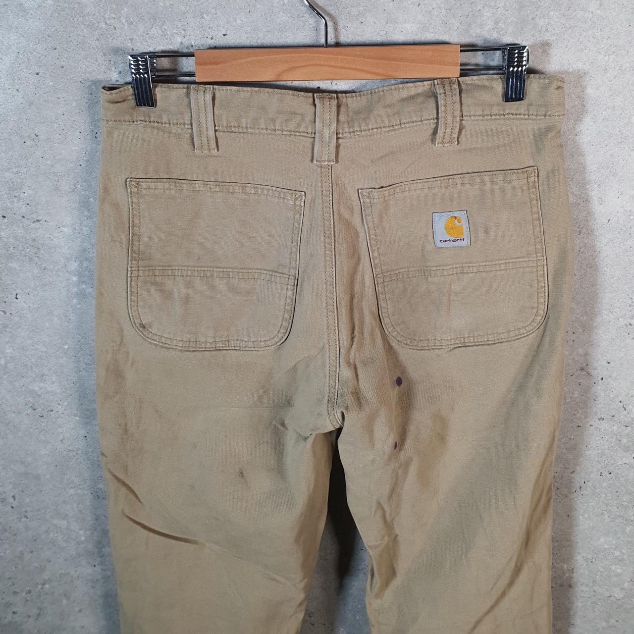 Vintage Carhartt Carpenter Trousers Mens W32 L32 Brown Straight Fit Workwear