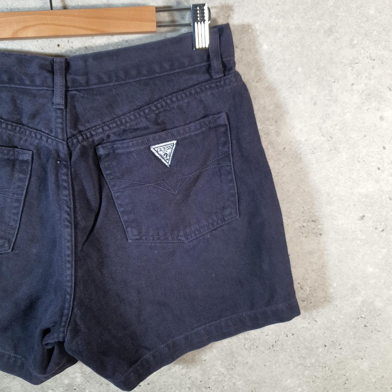 Vintage Guess Denim Shorts Jorts Cargo Men’s W31 Navy Blue Baggy Cotton