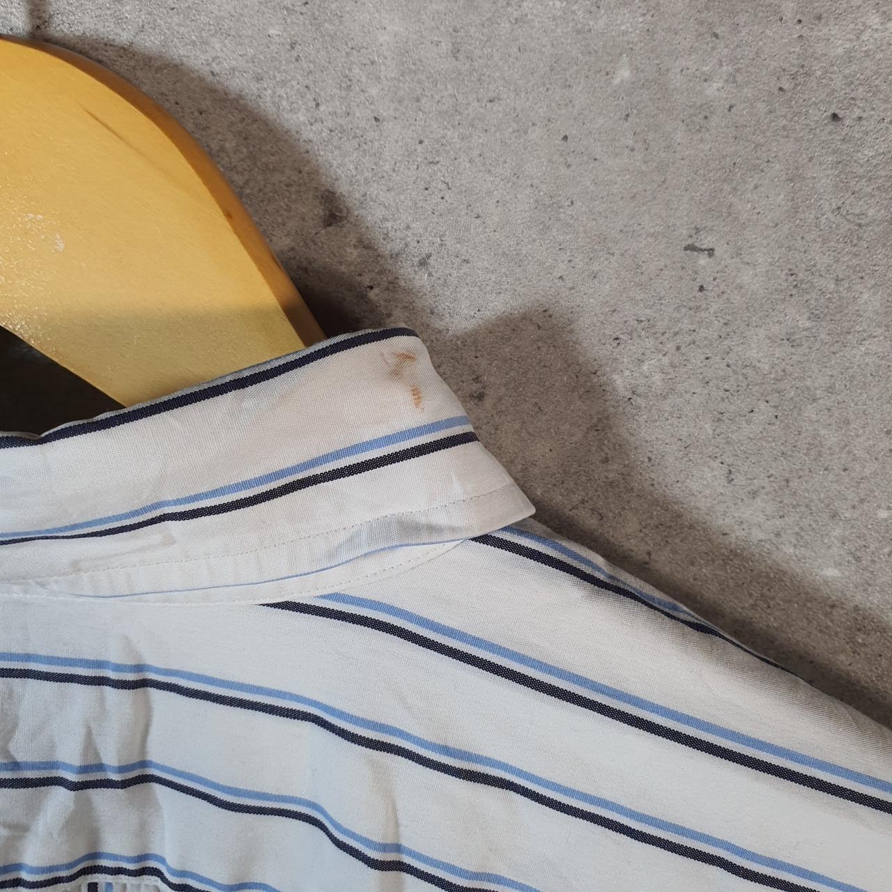 Vintage Ralph Lauren Button Down Shirt Men’s XL White Striped Andrew Fit Cotton Pony