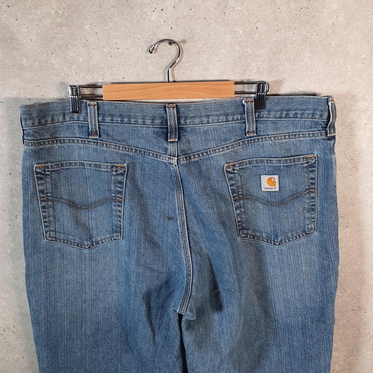 Vintage Carhartt Workwear Carpenter Jeans Mens W42 L32 Blue Denim Relaxed Fit USA