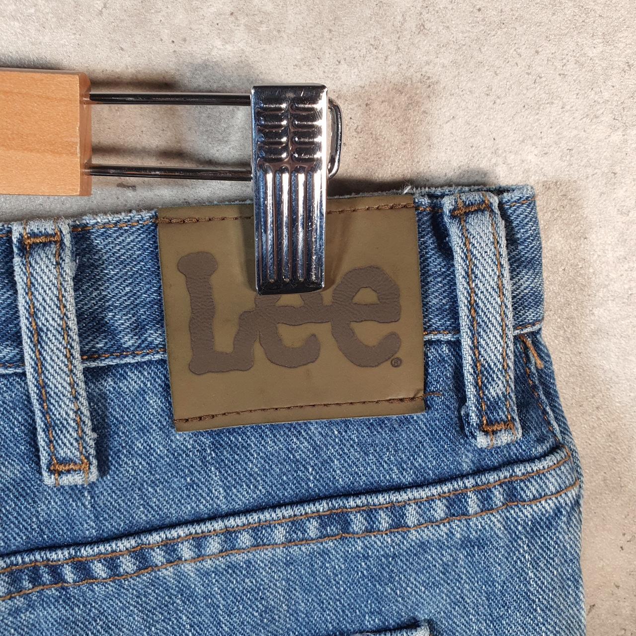 Vintage Lee Baggy Shorts Jorts Cargo Womens W34 Blue Denim Relaxed Cargo