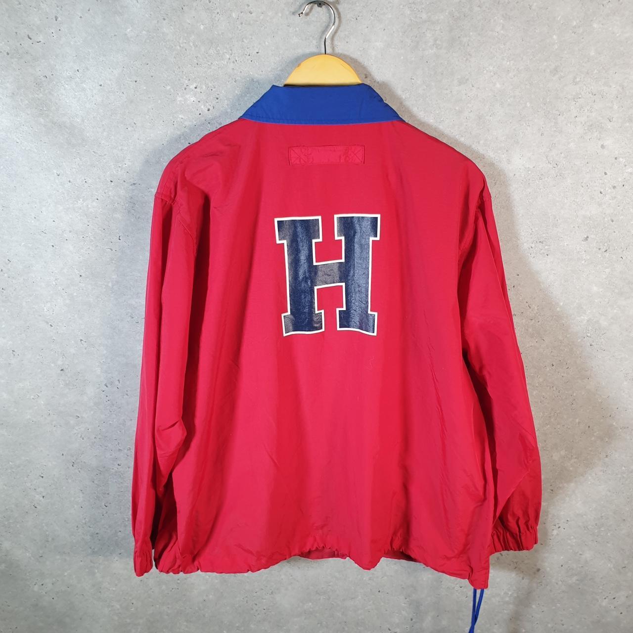 Tommy Hilfiger Harrington Bomber Jacket Men’s Large Red Embroidered Logo Full Zip