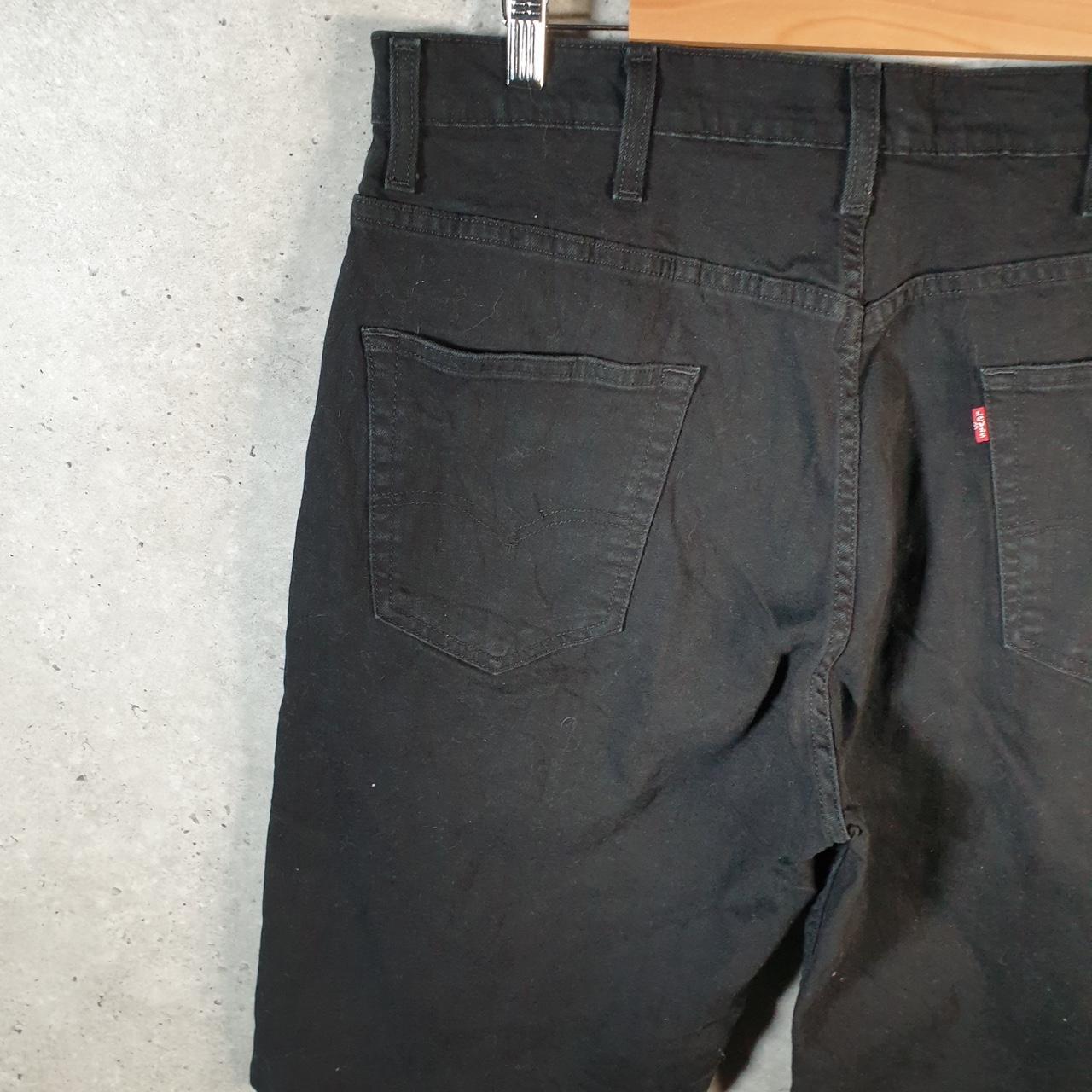 Vintage Levi’s 569 Baggy Shorts Jorts Cargo Mens W38 Black Relaxed Denim