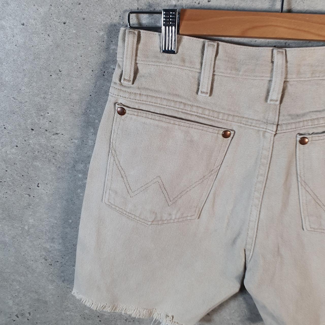 Vintage Wrangler Denim Shorts Jorts Cargo Men’s W30 Brown Relaxed Baggy Cotton