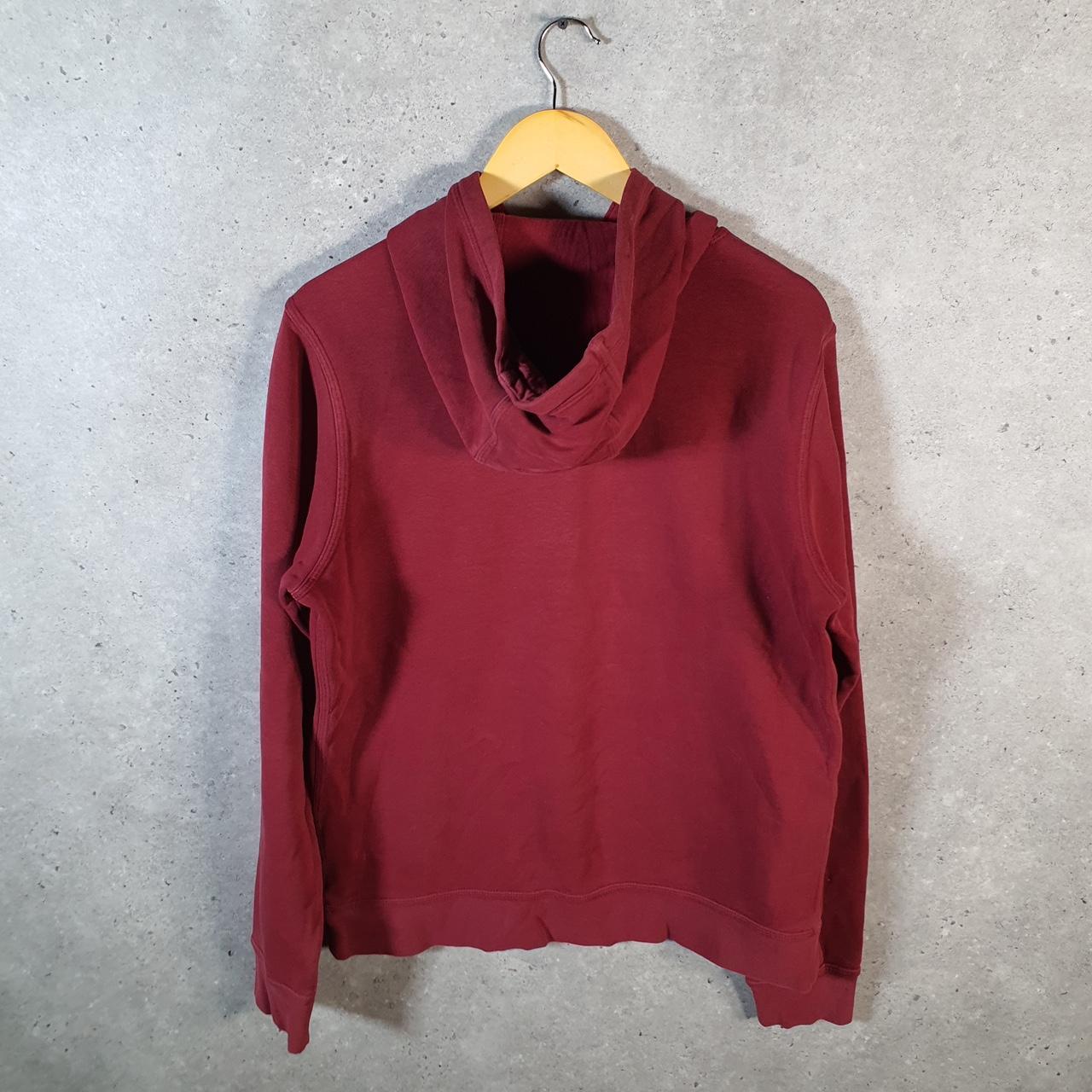 Vintage Nike Club Hoodie Men’s Medium Burgundy Red Swoosh Y2K Pullover Sweatshirt Logo