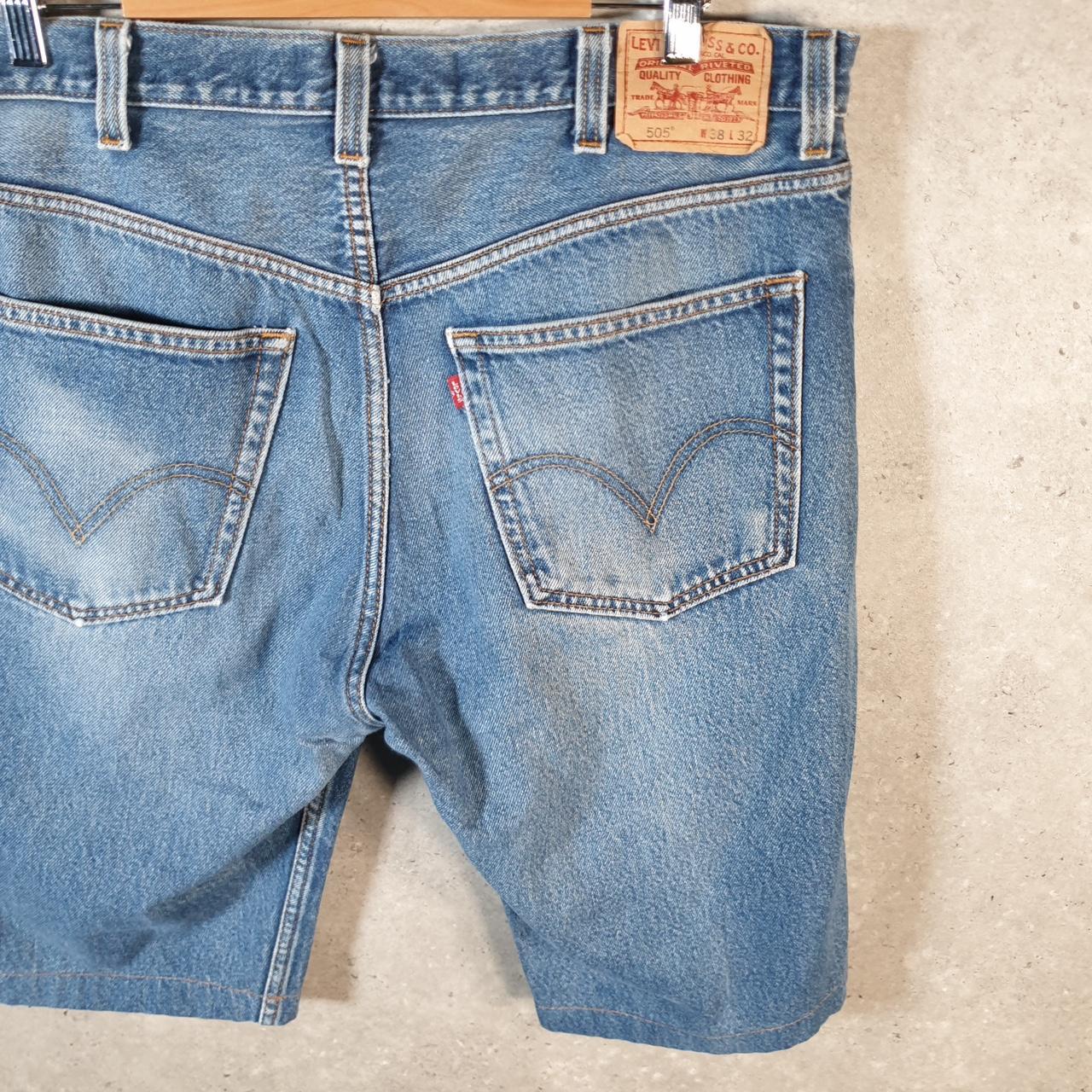 Vintage Levi’s 505 Baggy Shorts Jorts Cargo Mens W38 Blue Relaxed Denim