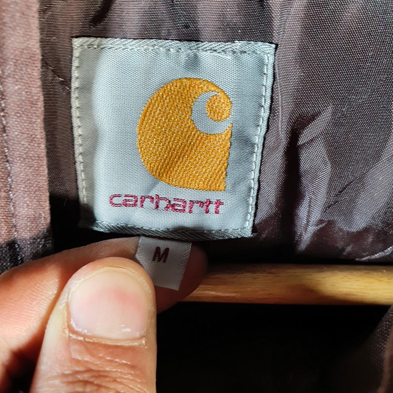 Vintage Carhartt Hickman Parka Jacket Men’s Medium Burgundy Red Canvas USA G2118