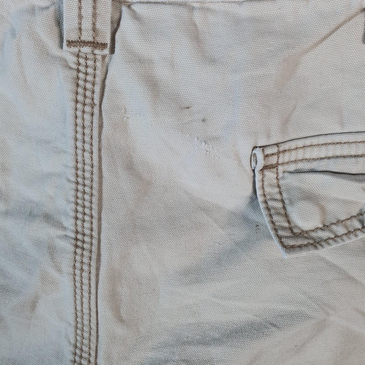 Vintage Carhartt Baggy Carpenter Shorts Jorts Cargo Men’s W36 Beige Relaxed Fit Workwear A4840