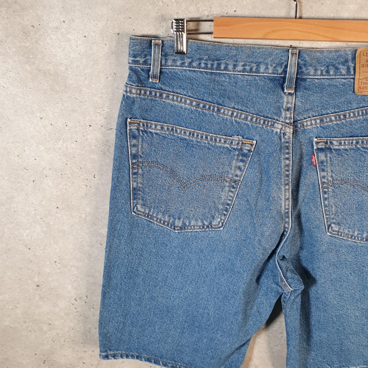 Vintage Levi’s 505 Baggy Shorts Jorts Cargo Men’s W38 Blue Relaxed Denim