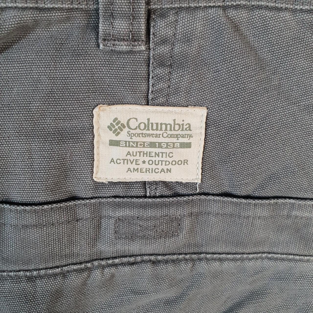 Vintage Columbia Carpenter Shorts Jorts Cargo Men’s W38 Grey Athletic Hiking Baggy