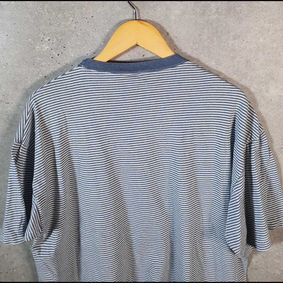 Vintage Cal Cru Las Vegas Nevada 90s USA Single Stitch T Shirt Men’s XL Blue Striped