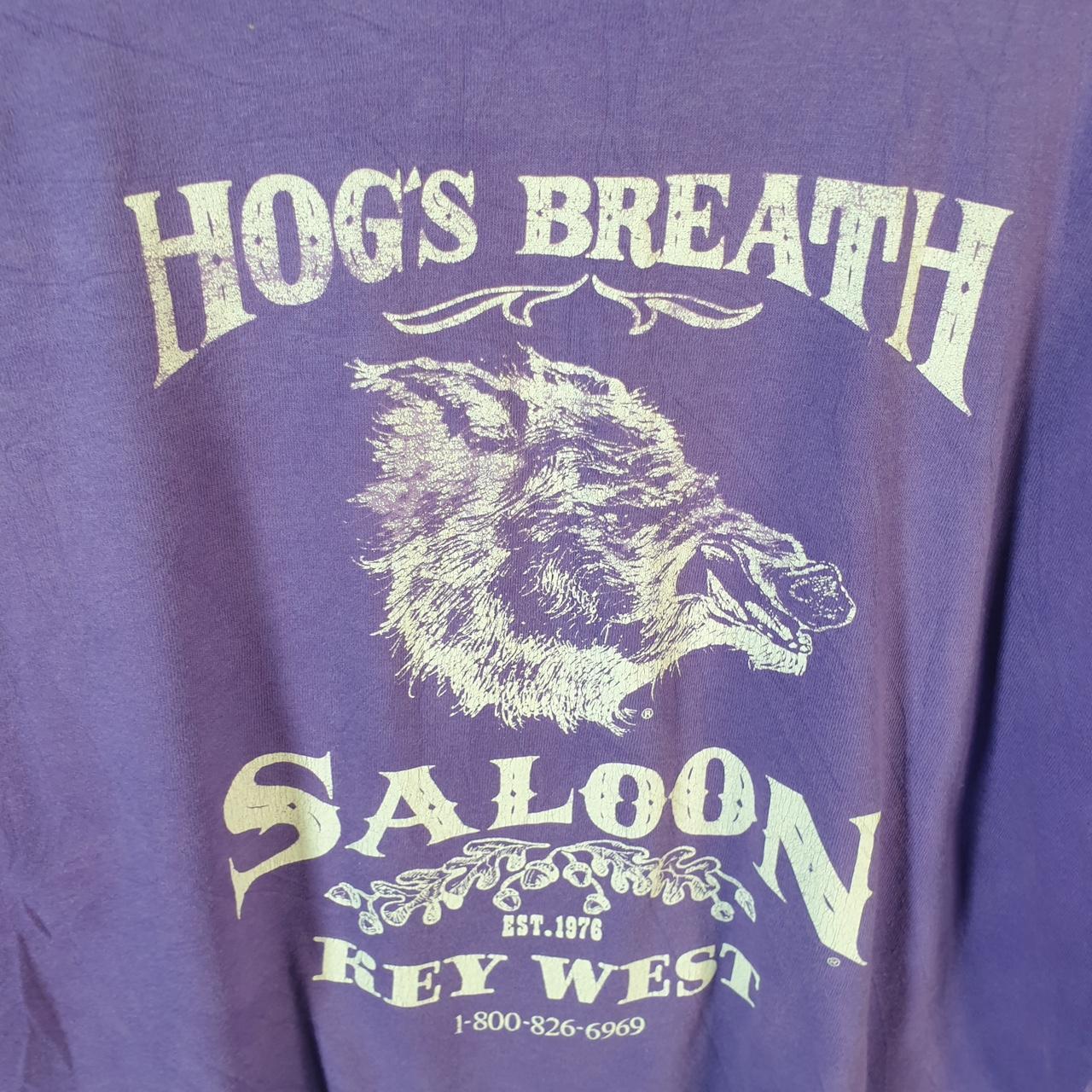 Vintage Fruit of the Loom Hogs Breath Rey West 90s USA Single Stitch T Shirt Men’s Large Purple