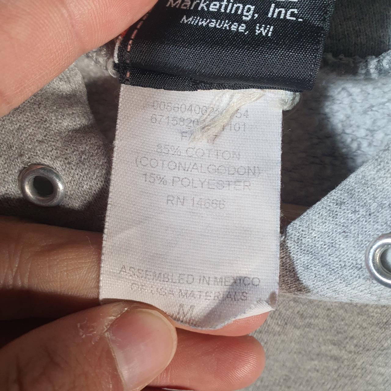 Vintage Harley Davidson Motorcycle Hoodie Mens Medium Grey Pullover USA