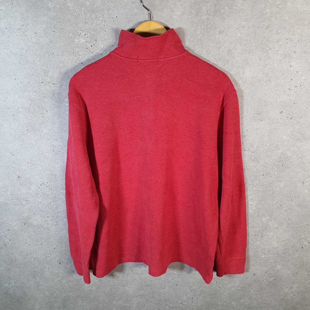 Vintage Ralph Lauren Polo 1/4 Zip Sweatshirt Men’s Medium Red Cotton Pullover Pony