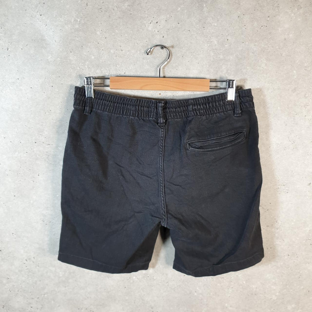 Vintage U.S. Polo Assn. Chino Shorts Jorts Cargo Mens Medium Black Baggy Cotton