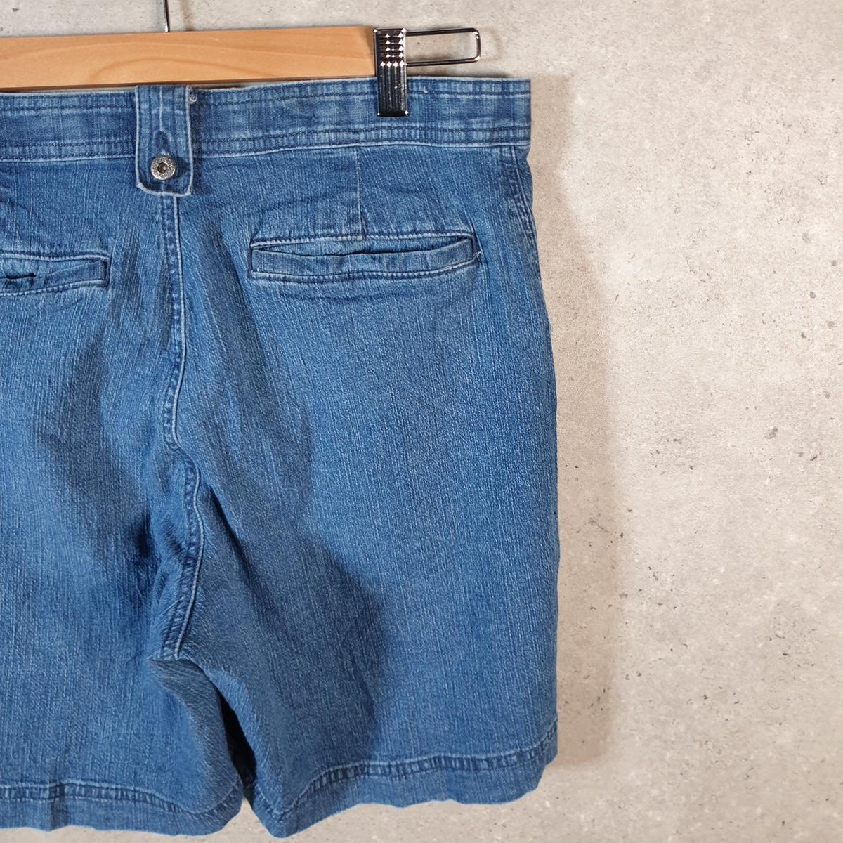 Vintage Lee Baggy Shorts Jorts Cargo Womens W32 Blue Relaxed Denim