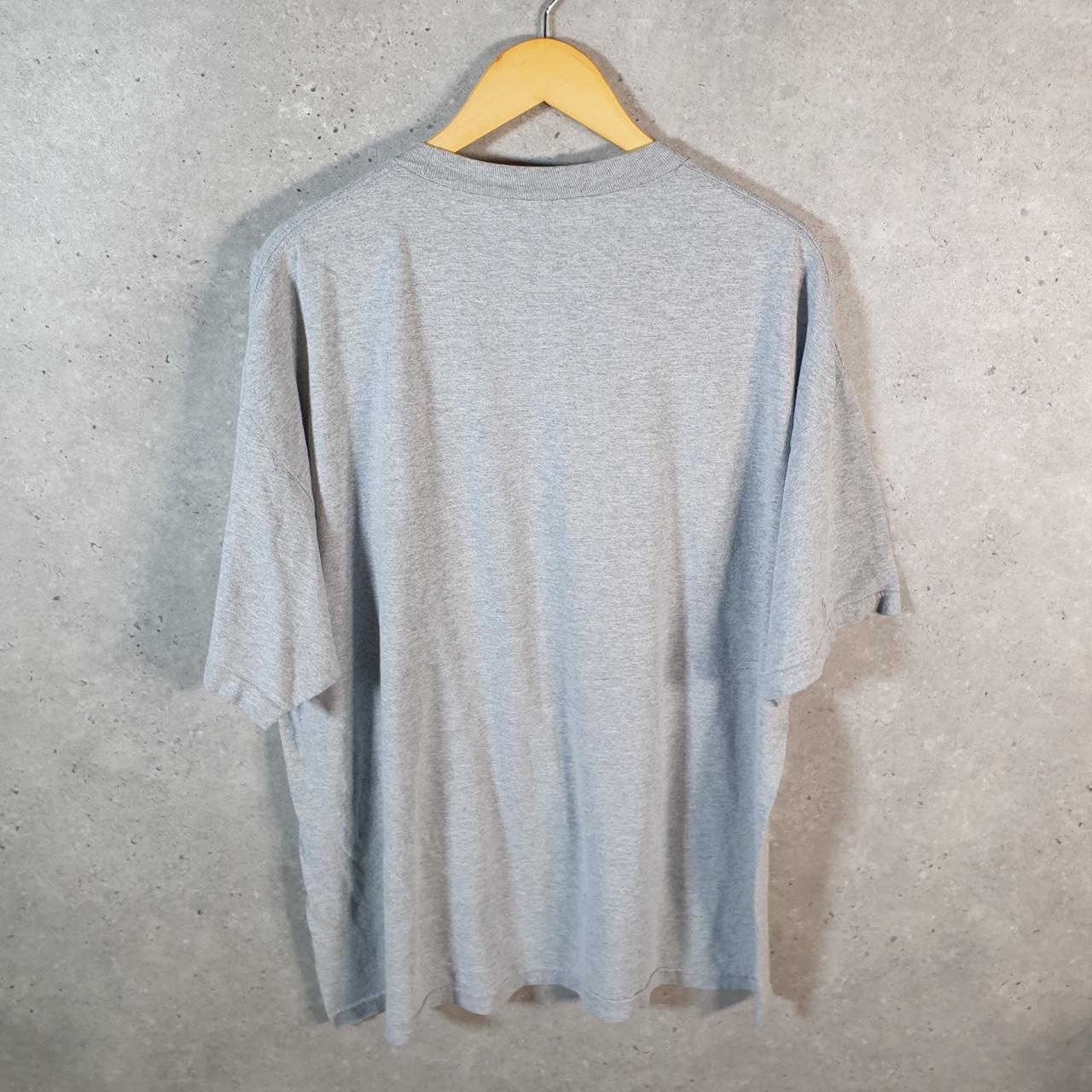 Vintage Adidas Spellout T Shirt Men’s 2XL Grey Three Stripes Logo Athletic