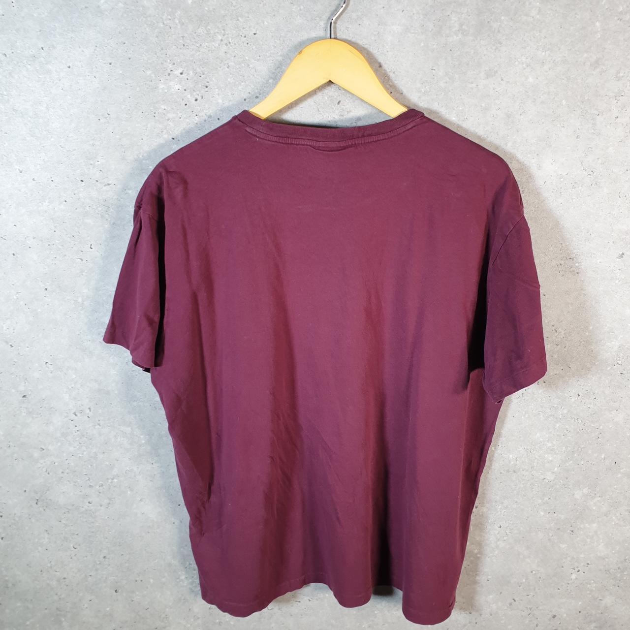 Vintage Ralph Lauren T Shirt Men’s Large Burgundy Custom Fit Embroidered Pony