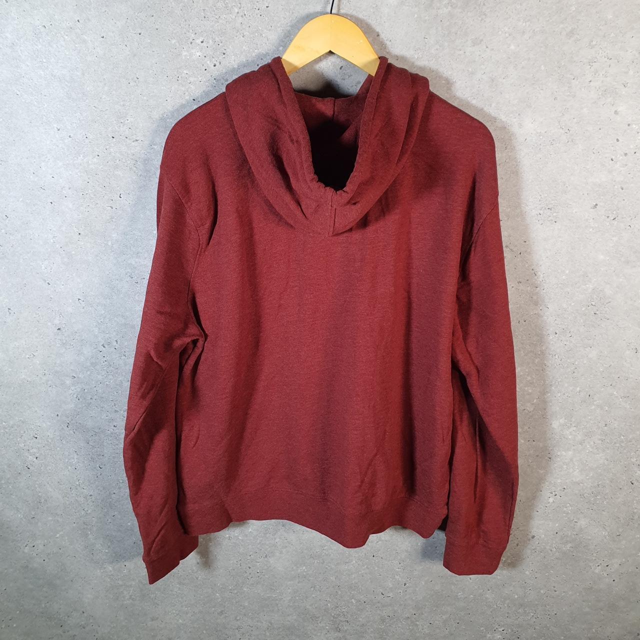 Vintage Lee Hoodie Men’s Large Burgundy Pullover