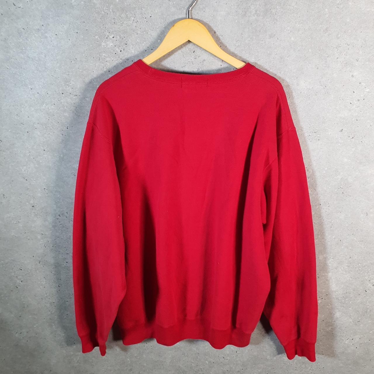 Vintage Ralph Lauren Polo Dog Puppy Sweatshirt Men’s Large Red Boxy Baggy Cotton Pullover Pony