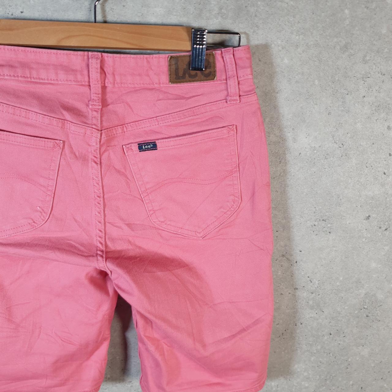 Vintage Lee Baggy Shorts Jorts Cargo Womens W28 Pink Relaxed Cotton