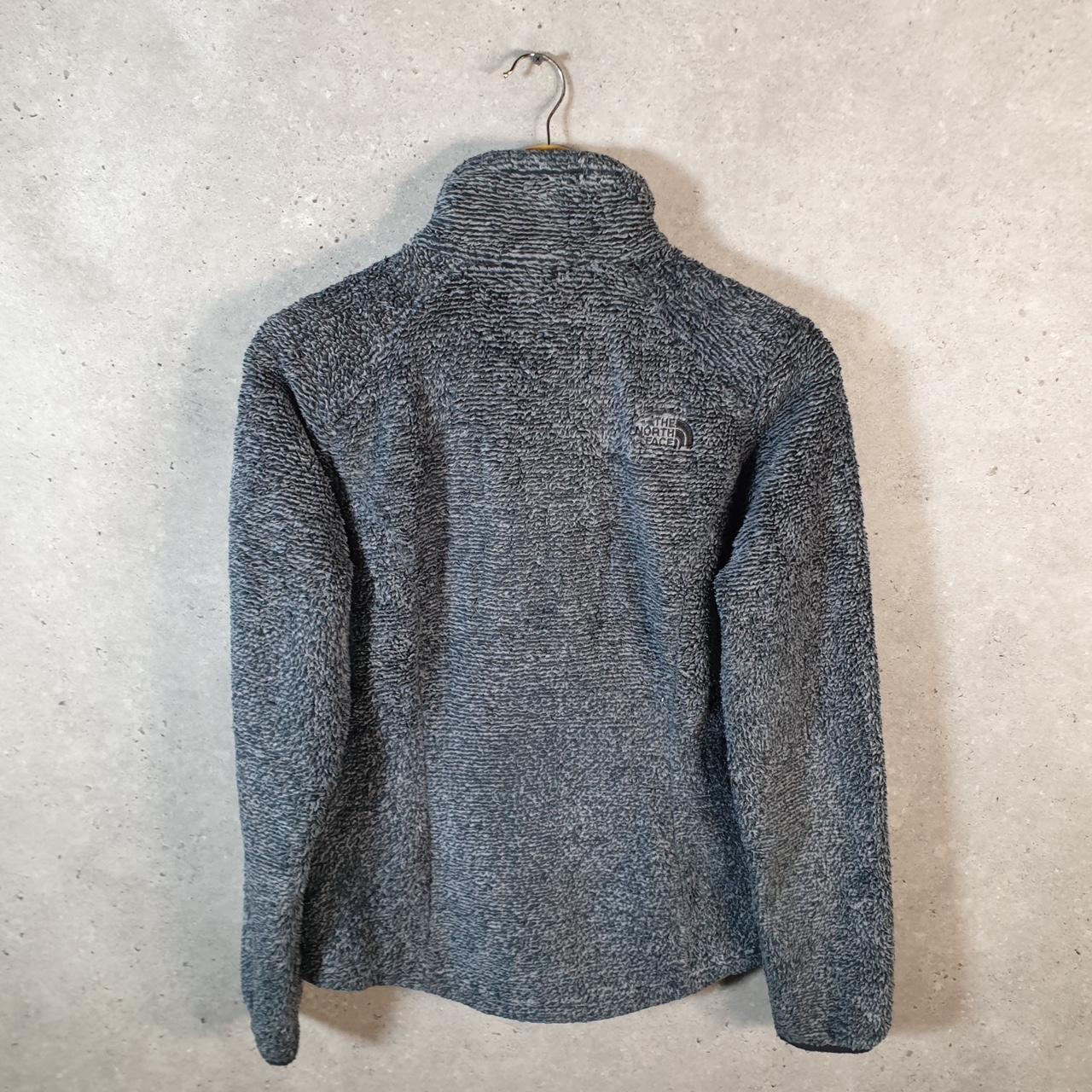 Vintage The North Face TNF Teddy Fleece Sweatshirt  Womens Small Grey Full Zip Logo