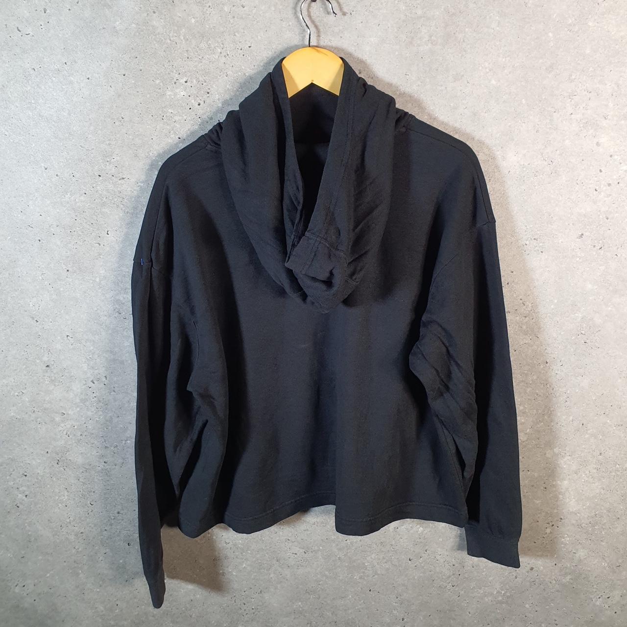 Vintage Nike Club  Hoodie Womens Large Black Swoosh Y2K Pullover