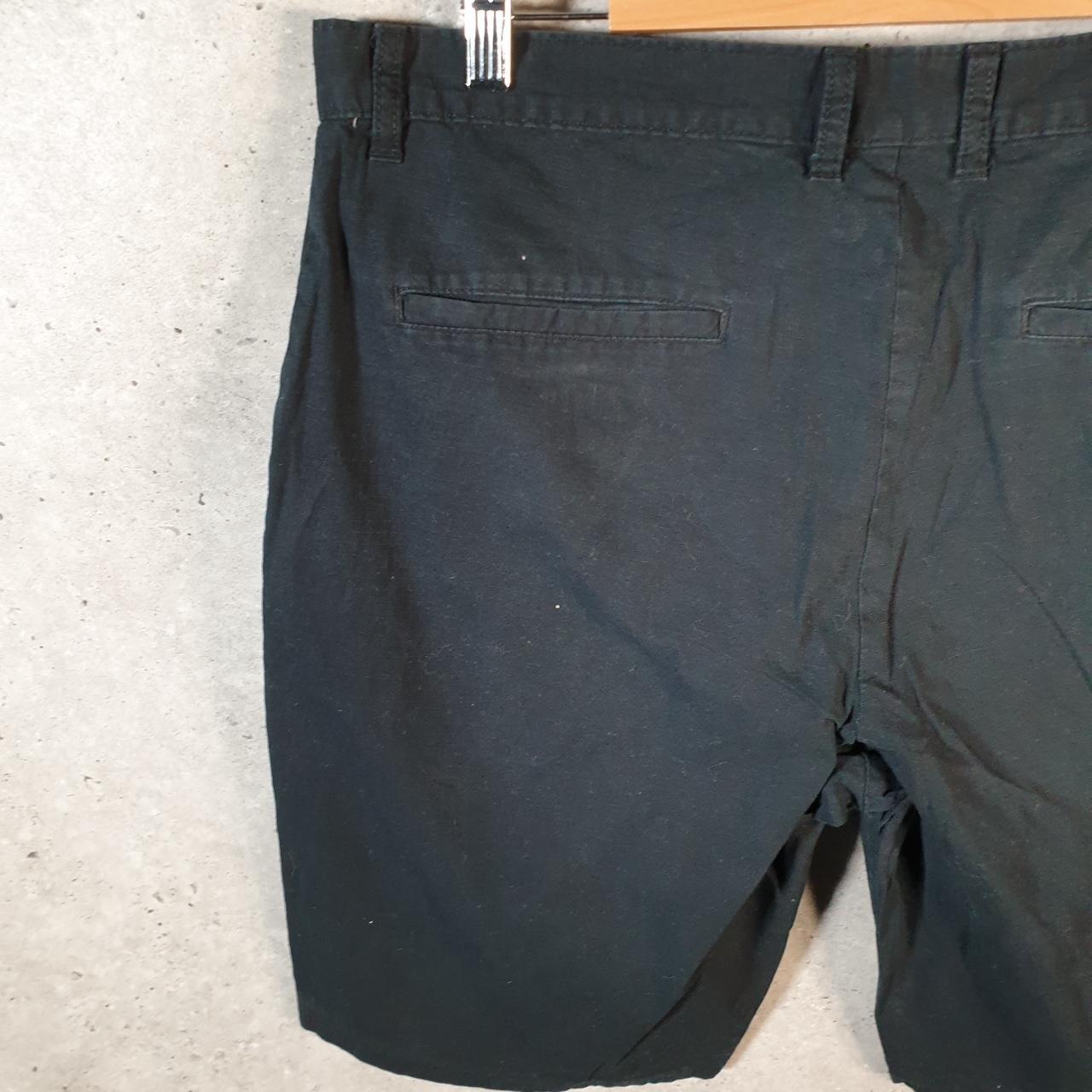 Vintage Dickies Baggy Chino Shorts Jorts Cargo Mens W36 Black Loose Fit