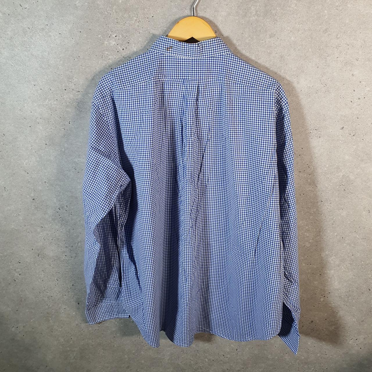 Vintage Ralph Lauren Button Down Shirt Men’s XL Blue Classic fit Checkered Cotton