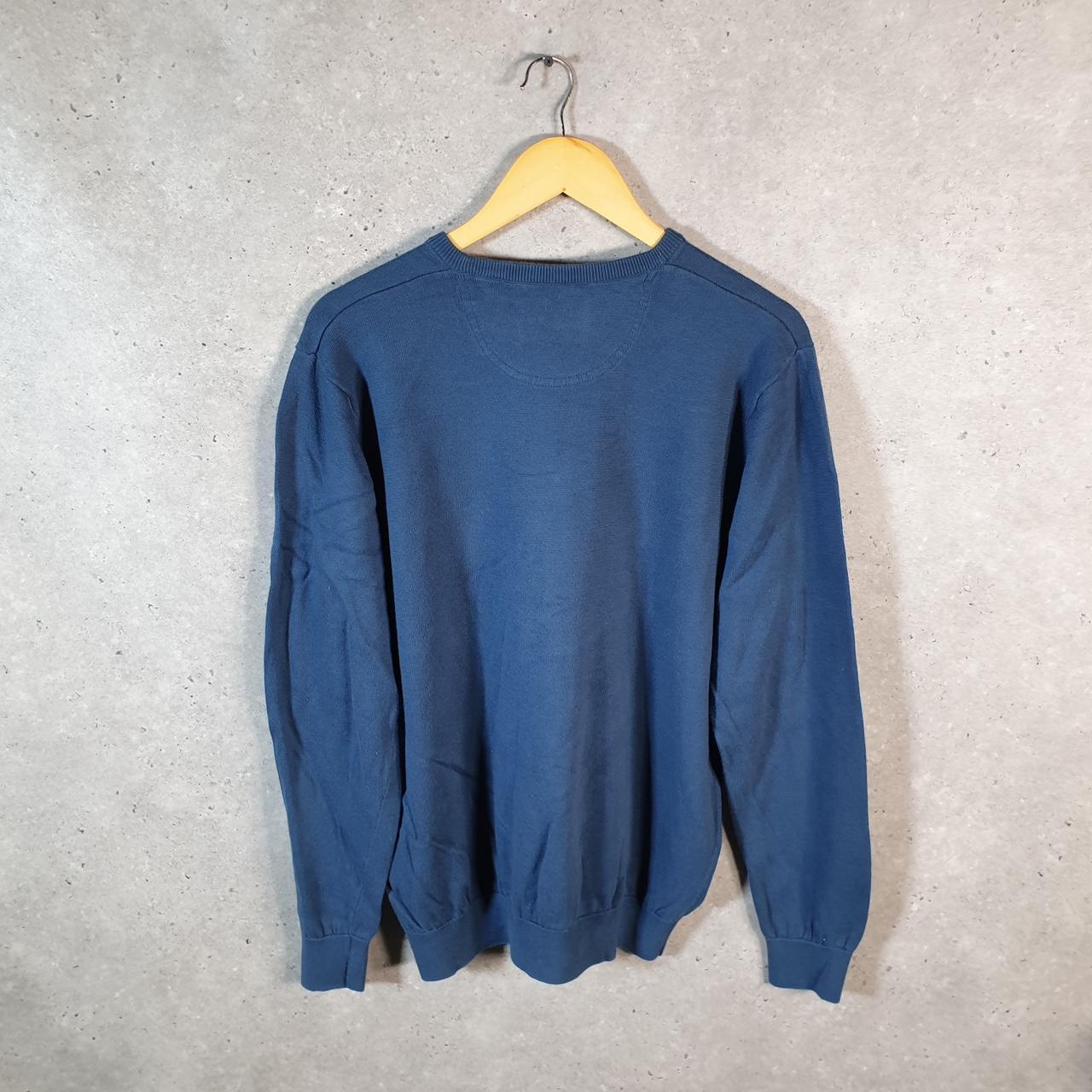 Vintage Lacoste Sweatshirt Men’s Large Blue Pullover Logo Y2K Jumper Logo Casual